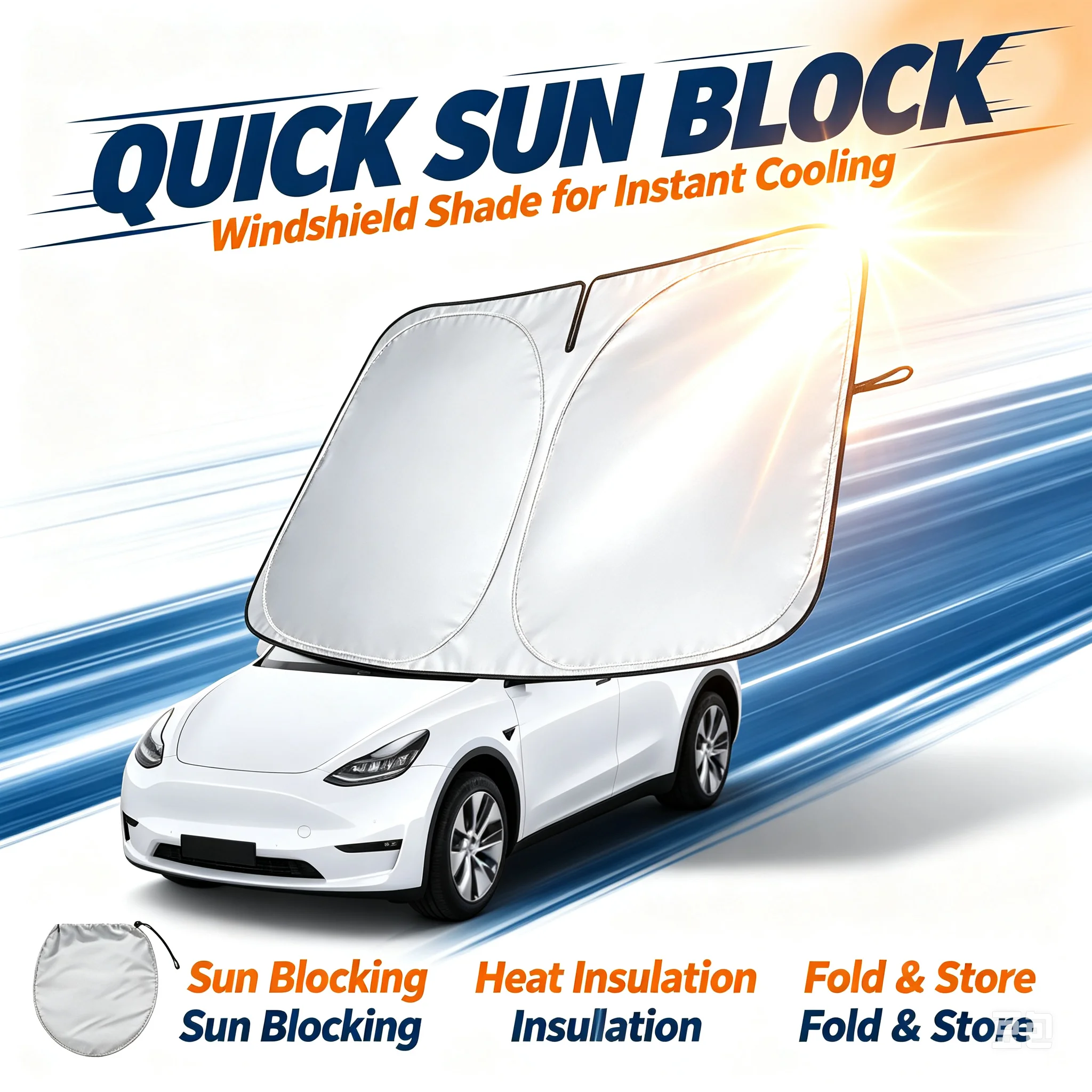 Car Sunshade Windshield Umbrella Foldable - Car Sunshade UV Reflection Windshield Umbrella