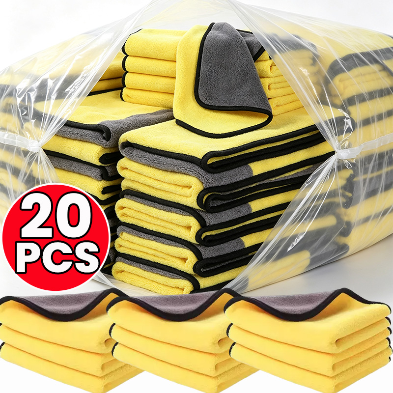 Microfiber Car Drying Towel Super Absorbent - 1/20pcs Car Cleaning Microfiber Cloths Double