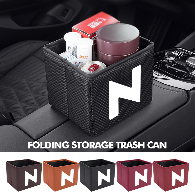 Waterproof Car Trash Can With Lid - Car Trash Can Foldable Garbage Waterproof