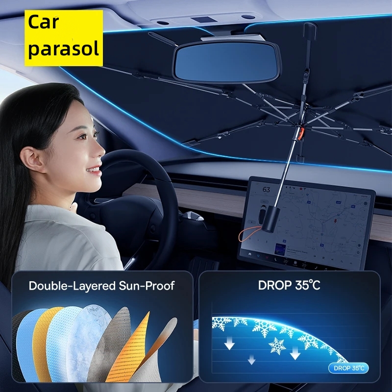 Car Sunshade Windshield Umbrella Foldable - Car Sunshade Windshield Umbrella Front Sun