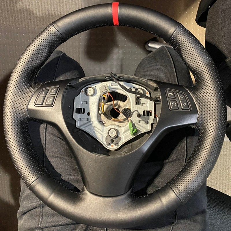 Car Steering Wheel Cover Anti Slip Breathable - Anti-Slip Car Accessories Black Leather Car