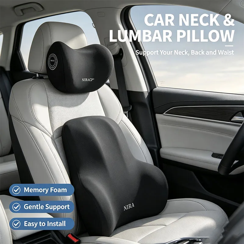 Memory Foam Car Neck Pillow Lumbar Support - New Memory Foam Car Neck Pillow