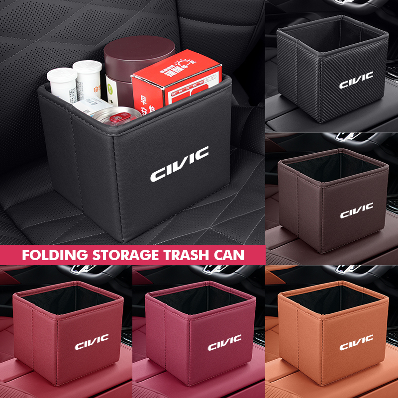 Waterproof Car Trash Can With Lid - Car Trash Can Foldable Garbage Waterproof