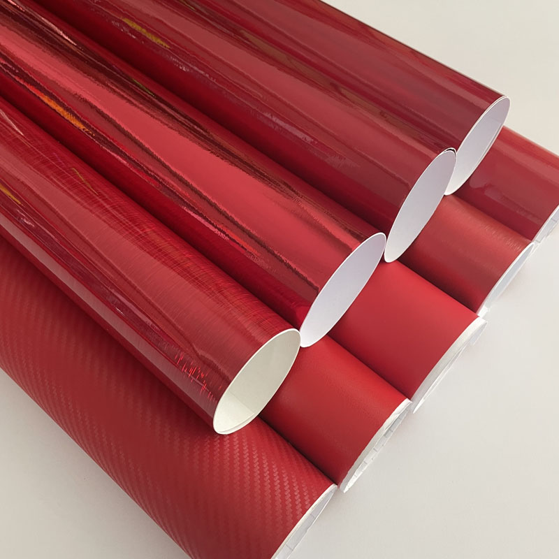 Anti Glare Car Rearview Mirror Film - Red Forged Carbon Matte Glossy Brushed
