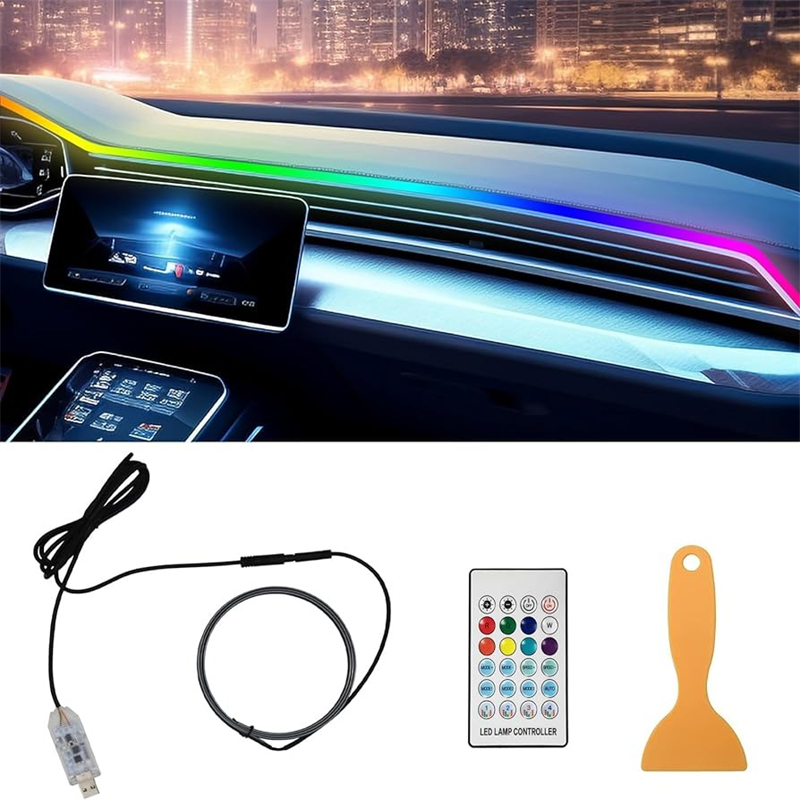 Led Ambient Interior Car Lights App Control - Colorful LED Car Interior Hidden App