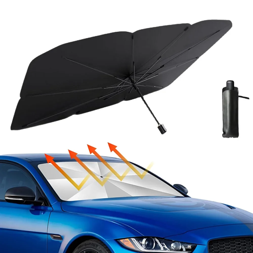Car Sunshade Windshield Umbrella Foldable - Portable Car Sun Shade Umbrella for