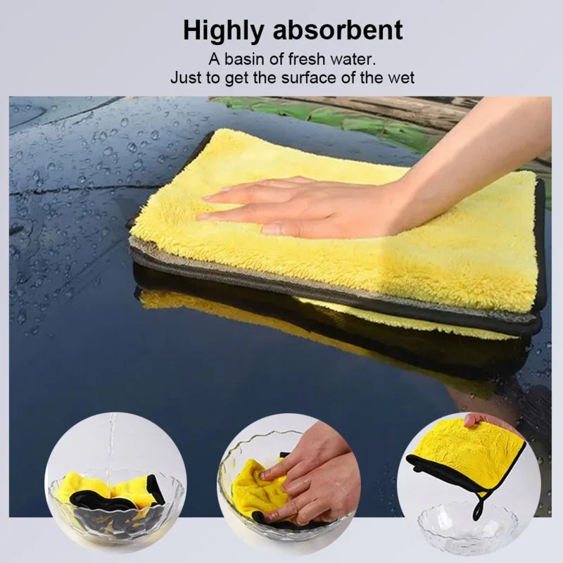 1/20pcs Car Cleaning Microfibe - Microfiber Car Drying Towel Super Absorbent ulasan dan harga