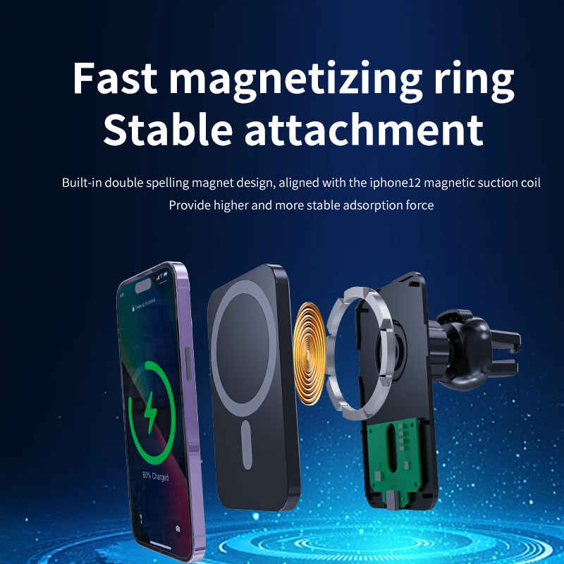Magnetic Wireless Car Charger  - Magnetic Phone Holder For Car Vent ulasan dan harga