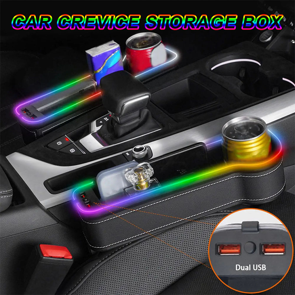 Car Crevice Storage Organizer  - Seat Gap Filler Organizer With Usb Charger ulasan dan harga