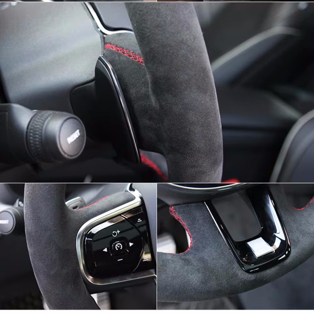 Custom Anti-Slip Suede Leather - Car Steering Wheel Cover Anti Slip Breathable ulasan dan harga