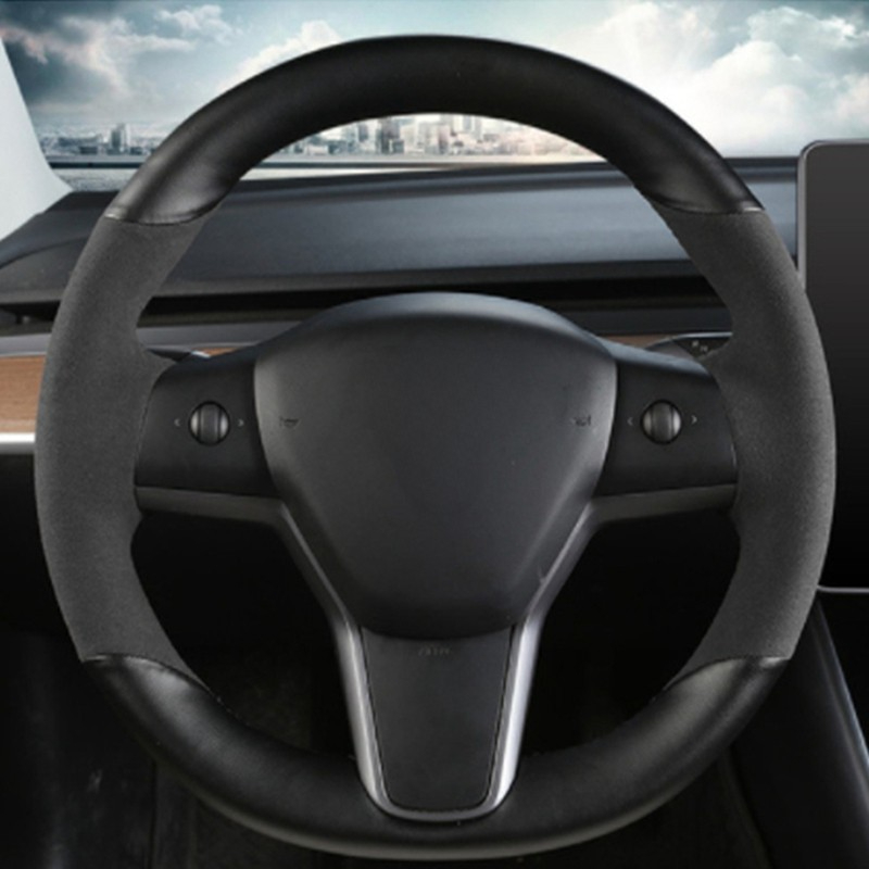 Hand-stitched Anti-Slip Carbon - Car Steering Wheel Cover Anti Slip Breathable ulasan dan harga