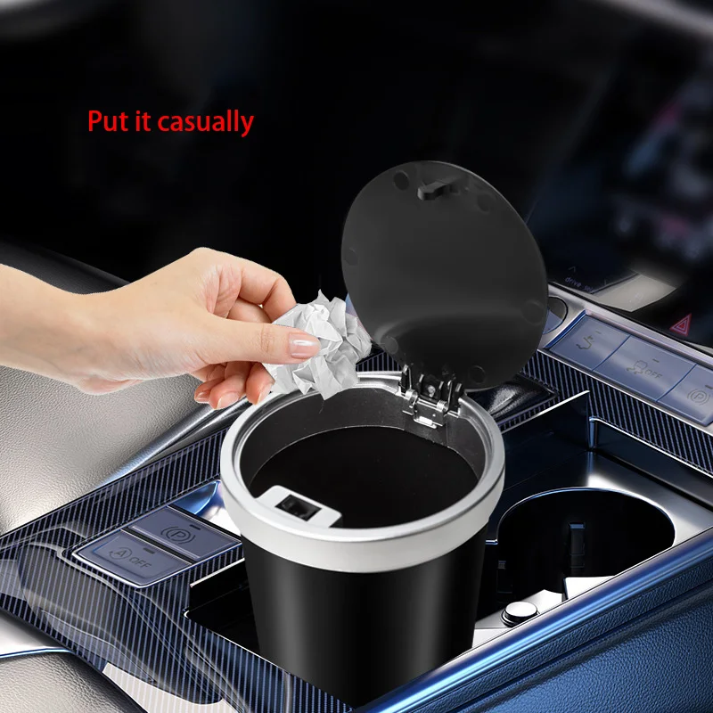 for Cup Holders Storage Compac - Waterproof Car Trash Can With Lid ulasan dan harga