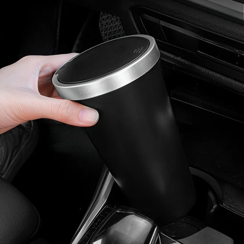 for Cup Holders Storage Compac - Waterproof Car Trash Can With Lid ulasan dan harga