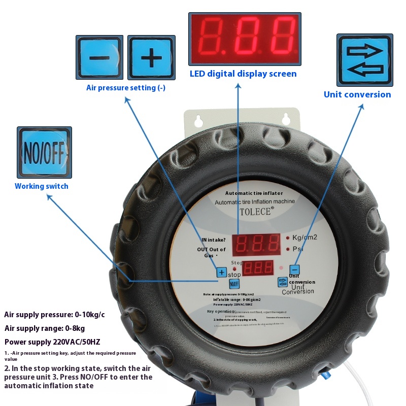 Fully Automatic Car Tire Infla - Car Care ulasan dan harga