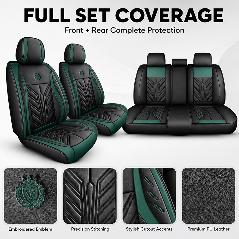 Breathable 5-Seater Car Seat C - Leather Car Seat Covers Full Set Universal ulasan dan harga