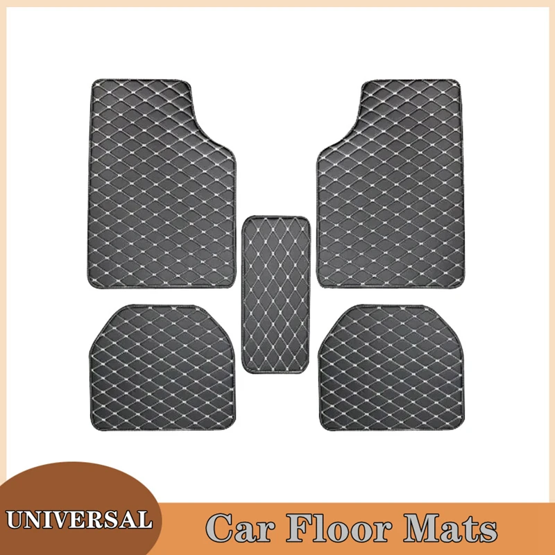 Car Floor Mats 5Pcs Universal  - Car Floor Mats Universal Waterproof Leather ulasan dan harga