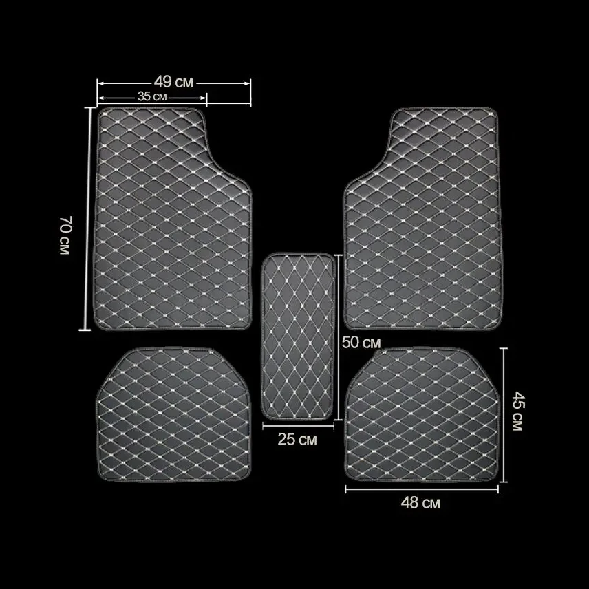 Car Floor Mats 5Pcs Universal  - Car Floor Mats Universal Waterproof Leather ulasan dan harga