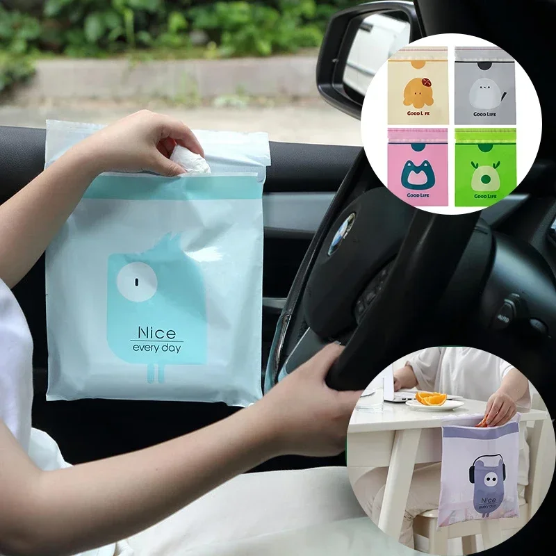 Car Trash Bag 15 Pcs Disposabl - Waterproof Car Trash Can With Lid ulasan dan harga