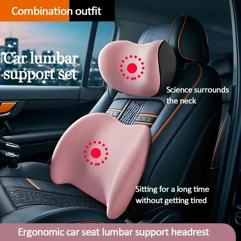 Universal Car Headrest Neck Su - Memory Foam Car Neck Pillow Lumbar Support ulasan dan harga