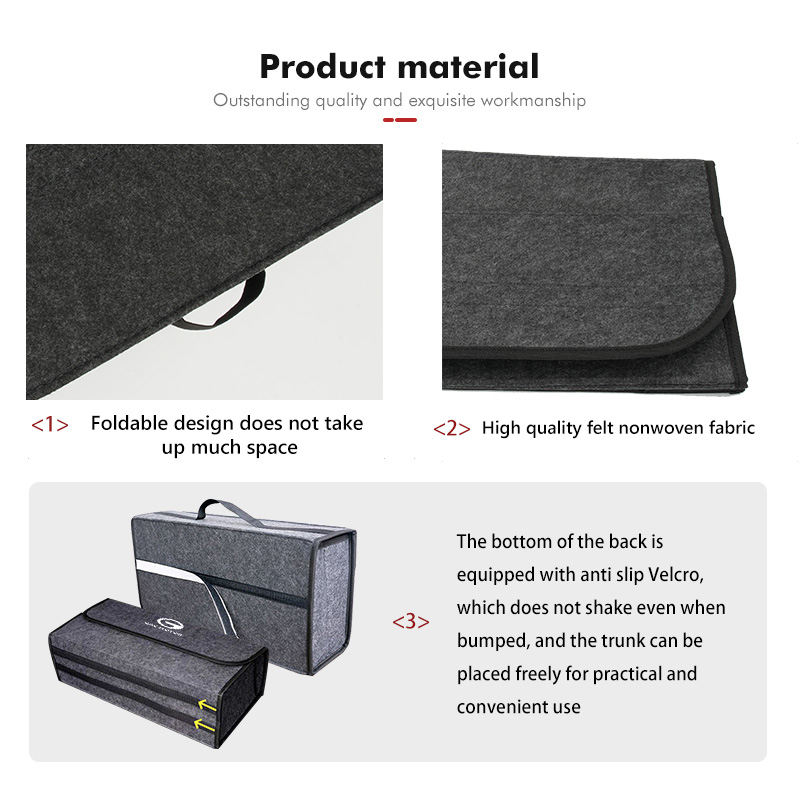 For GAC MOTOR Foldable Felt Ca - Car Trunk Organizer Foldable Storage Box ulasan dan harga