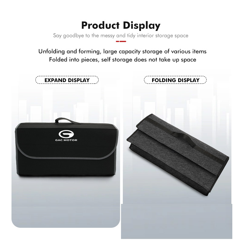 For GAC MOTOR Foldable Felt Ca - Car Trunk Organizer Foldable Storage Box ulasan dan harga