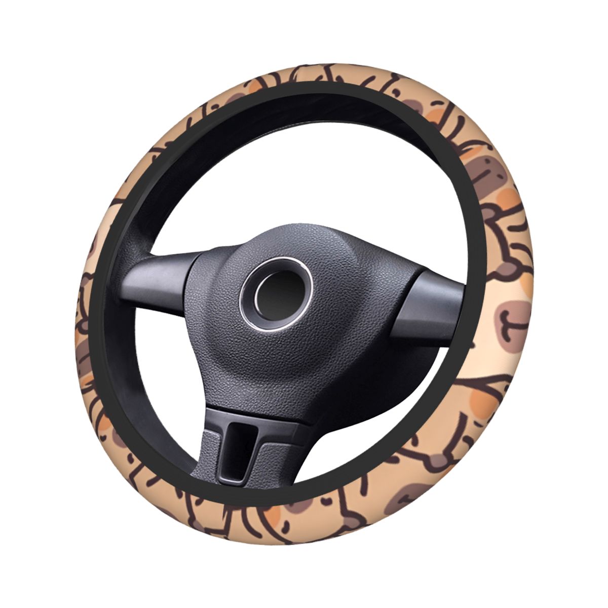 Kawaii Anime Capybara Car Stee - Car Steering Wheel Cover Anti Slip Breathable ulasan dan harga