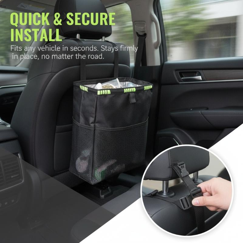 Foldable Car Trash Can With St - Waterproof Car Trash Can With Lid ulasan dan harga