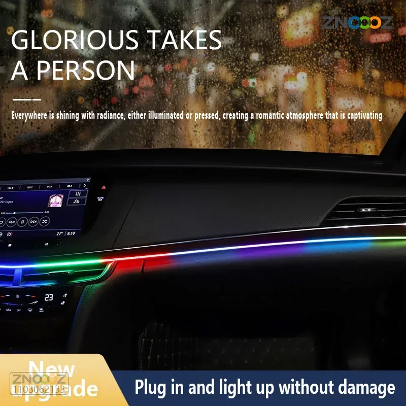 ZNOOOZ 140cm Car Ambient Light - Led Ambient Interior Car Lights App Control ulasan dan harga