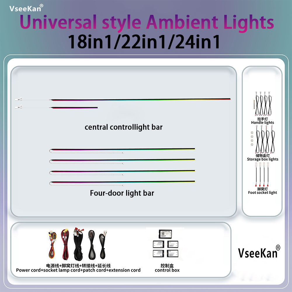 Car Ambient Lighting Kit Inter - Led Ambient Interior Car Lights App Control ulasan dan harga