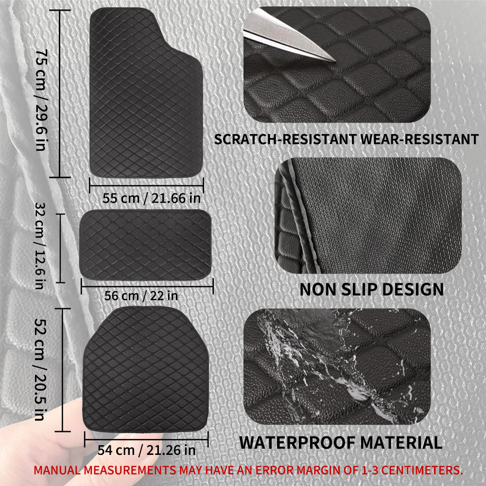 Universal 5Pcs Leather Car Flo - Car Floor Mats Universal Waterproof Leather ulasan dan harga