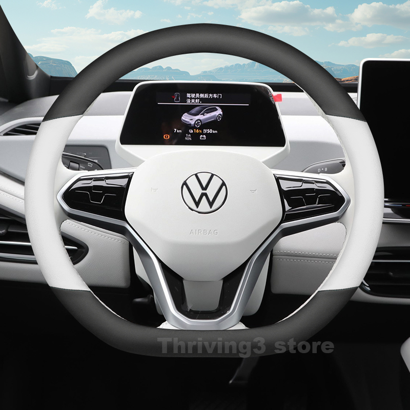 Leather car steering wheel cov - Car Steering Wheel Cover Anti Slip Breathable ulasan dan harga