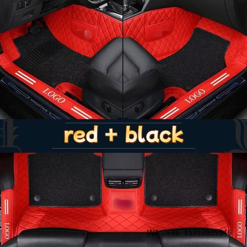 Luxury PVC Leather Full Covera - Car Floor Mats Universal Waterproof Leather ulasan dan harga