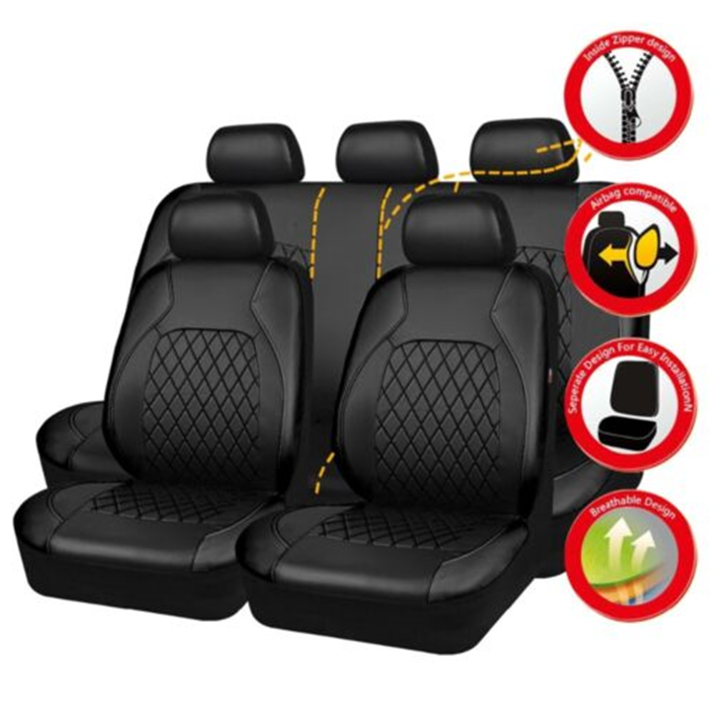 Universal Car Seat Cover Set P - Leather Car Seat Covers Full Set Universal ulasan dan harga