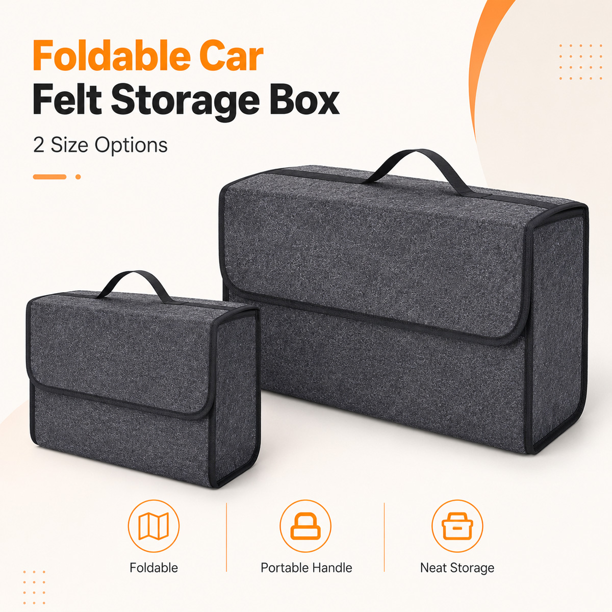 YONGRUN Foldable Felt Car Stor - Car Trunk Organizer Foldable Storage Box ulasan dan harga