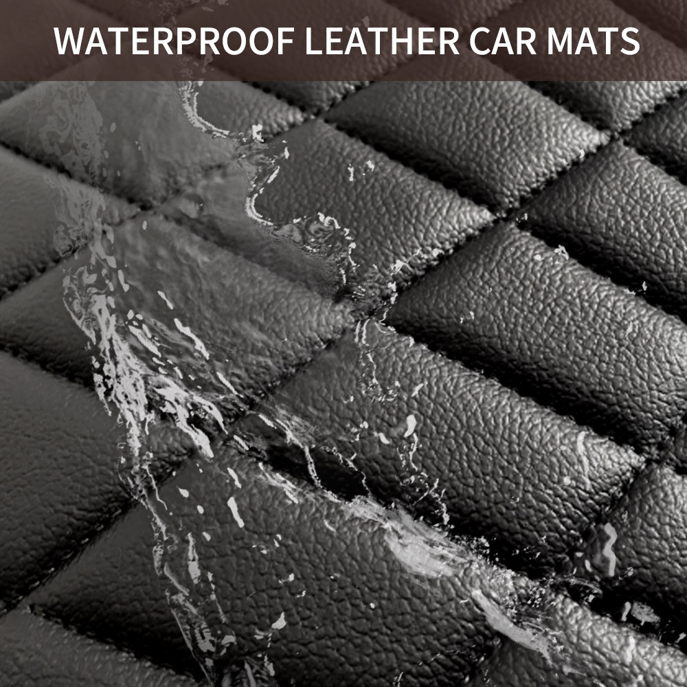 CAR PASS Universal 5PCS Leathe - Car Floor Mats Universal Waterproof Leather ulasan dan harga
