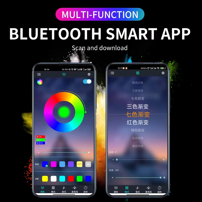 RGB Backlight Remote App Music - Led Ambient Interior Car Lights App Control ulasan dan harga