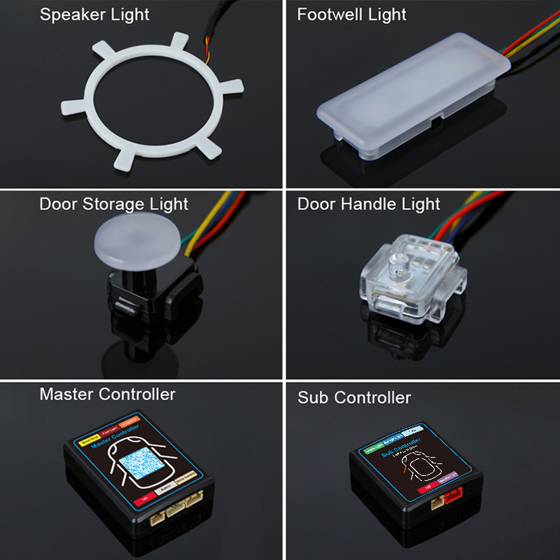 22 in 1 Dream Color RGB Dynami - Led Ambient Interior Car Lights App Control ulasan dan harga