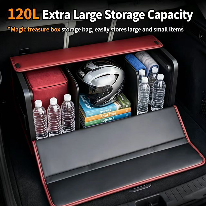 Car Trunk Organizer Box Nappa  - Car Trunk Organizer Foldable Storage Box ulasan dan harga
