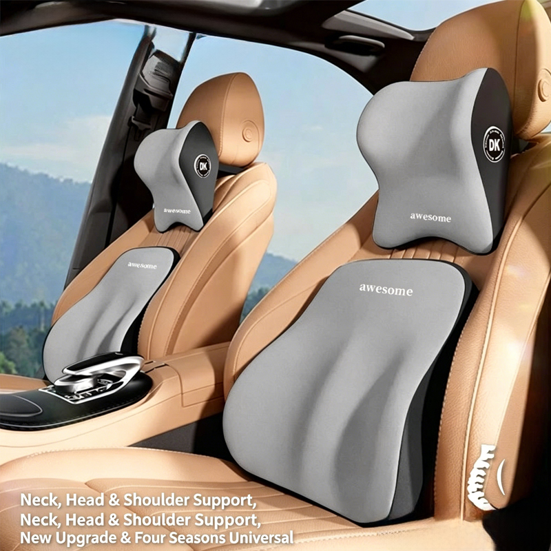 Car Neck Pillow & Lumbar Suppo - Memory Foam Car Neck Pillow Lumbar Support ulasan dan harga