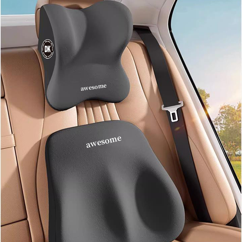 Car Neck Pillow & Lumbar Suppo - Memory Foam Car Neck Pillow Lumbar Support ulasan dan harga