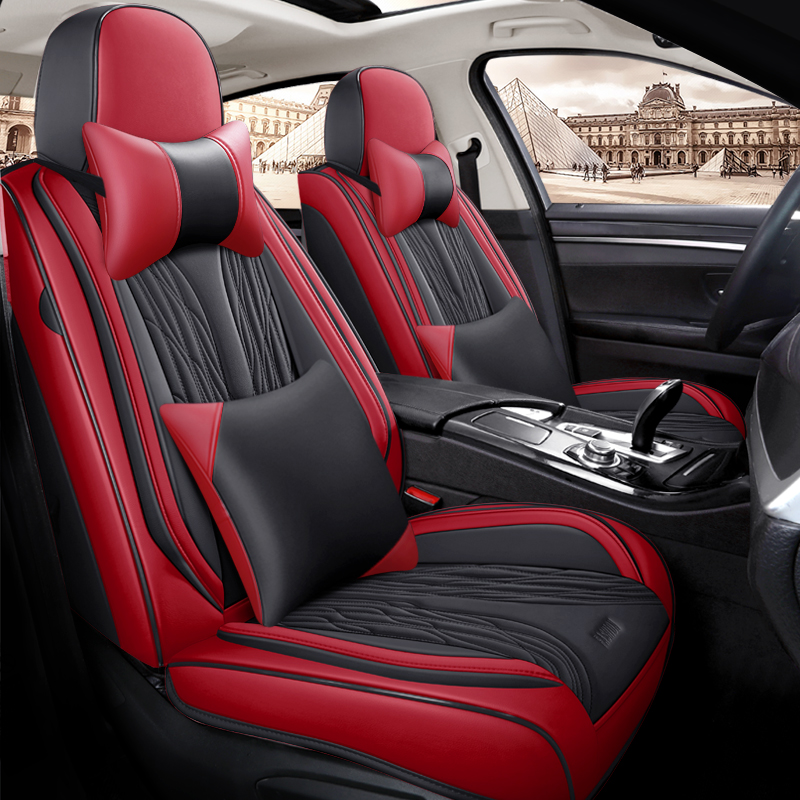 New Design Luxury Leather Car  - Leather Car Seat Covers Full Set Universal ulasan dan harga
