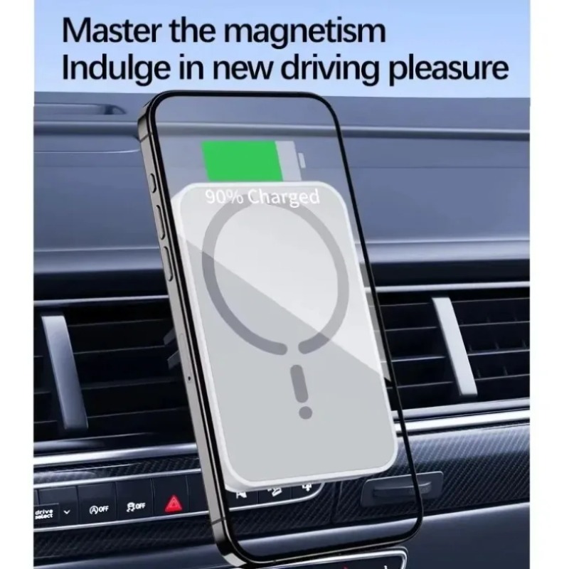 30W Magnetic Car Wireless Char - Magnetic Phone Holder For Car Vent ulasan dan harga
