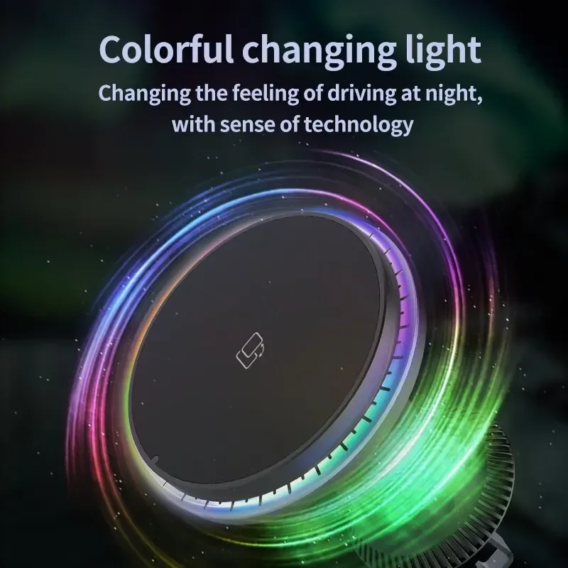 LED/RGB Magnetic Car Wireless  - Wireless Car Charger Mount Fast Charging ulasan dan harga