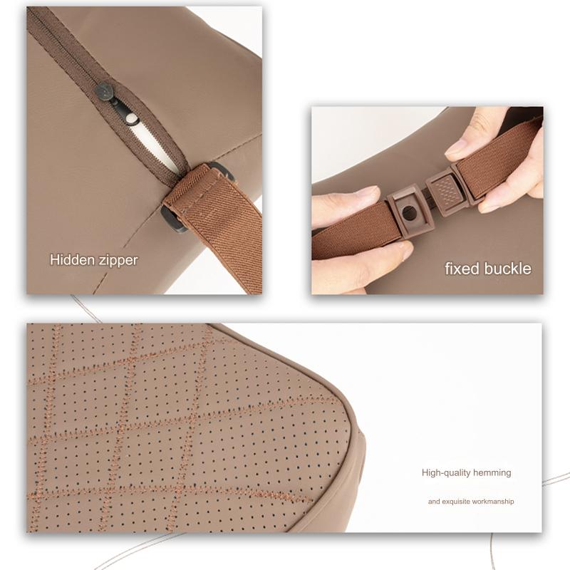 Car Leather Headrest Universal - Memory Foam Car Neck Pillow Lumbar Support ulasan dan harga