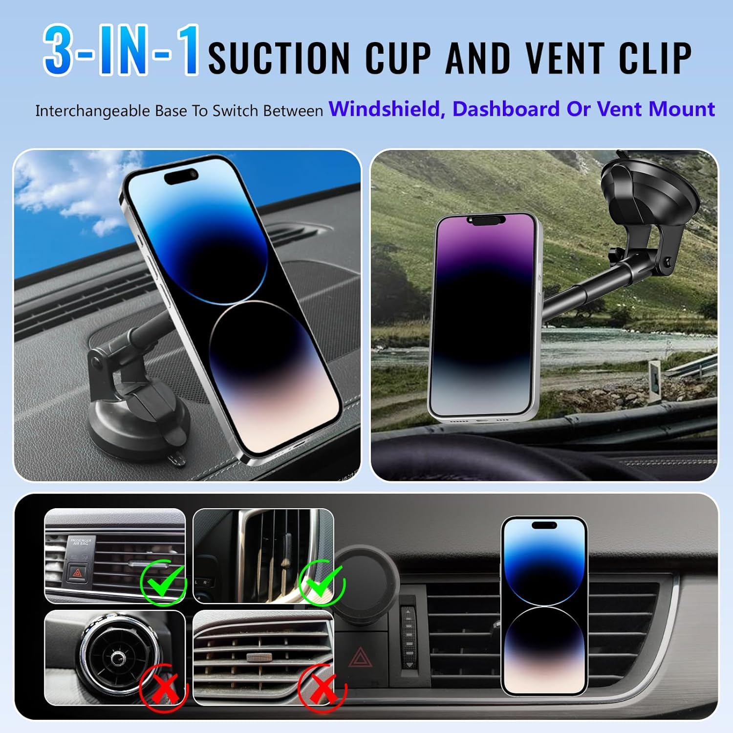 UYUXIO 15W Fast Charging Winds - Wireless Car Charger Mount Fast Charging ulasan dan harga