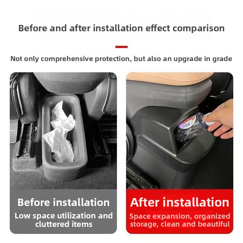 Silicone Rear Storage Box for  - Waterproof Car Trash Can With Lid ulasan dan harga