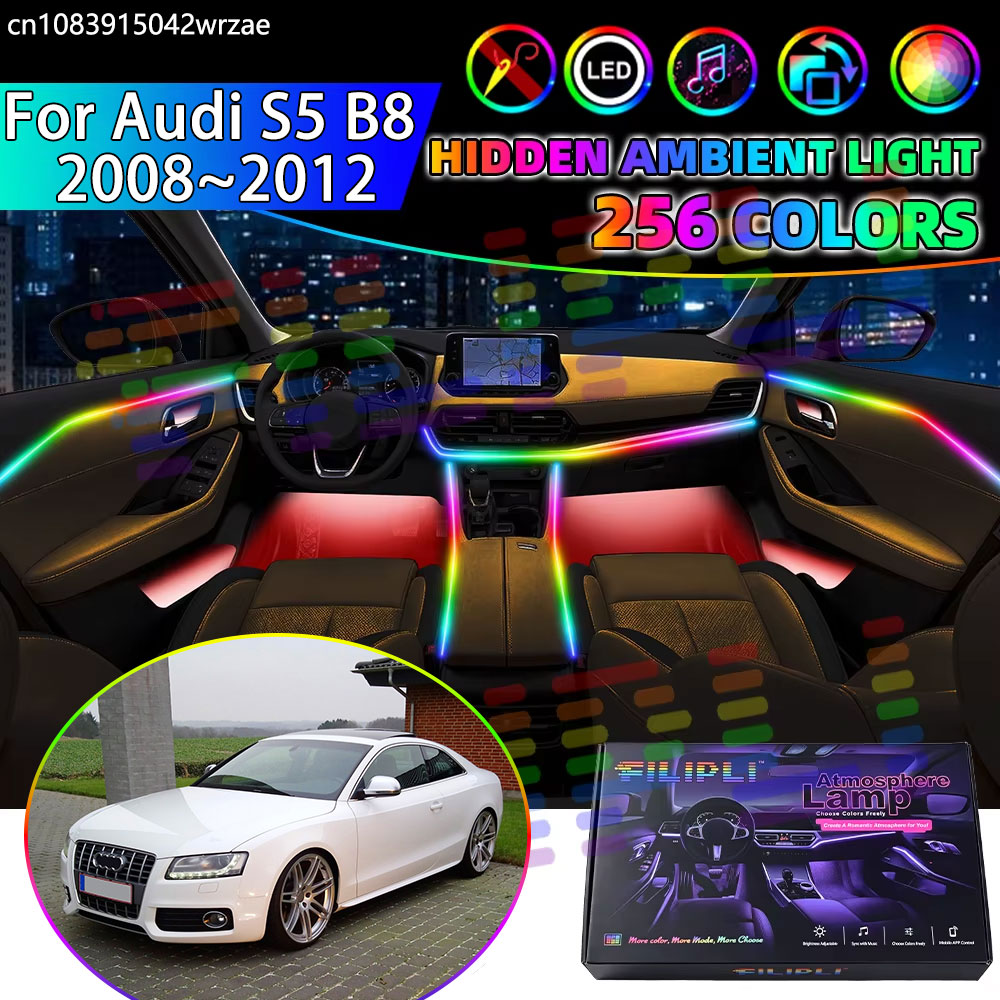 For Audi S5 B8 2008~2012 2009  - Led Ambient Interior Car Lights App Control ulasan dan harga
