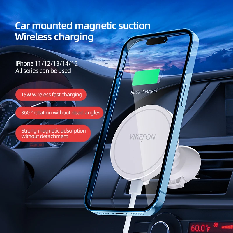 VIKEFON Magnetic Car Wireless  - Magnetic Phone Holder For Car Vent ulasan dan harga