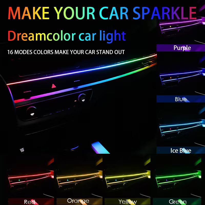 12V Universal Symphony Car Int - Led Ambient Interior Car Lights App Control ulasan dan harga