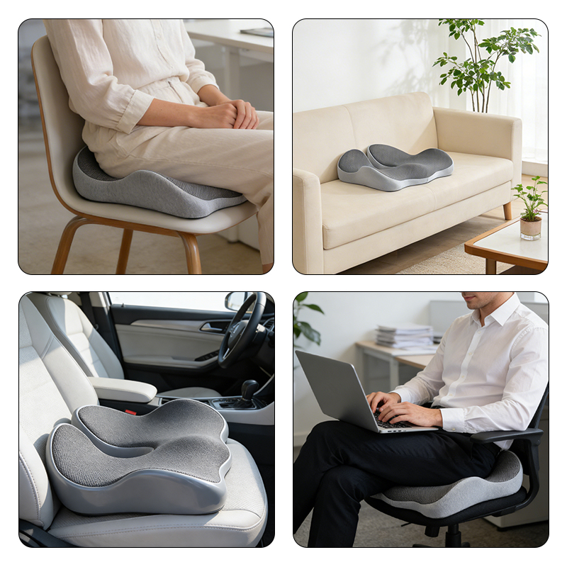 Portable Slow Rebound Memory F - Memory Foam Car Neck Pillow Lumbar Support ulasan dan harga
